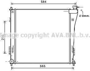 AVA QUALITY COOLING hy2303 -  Радиатор, охлаждение двигателя